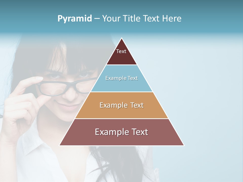 Glasses Casual Brunette PowerPoint Template