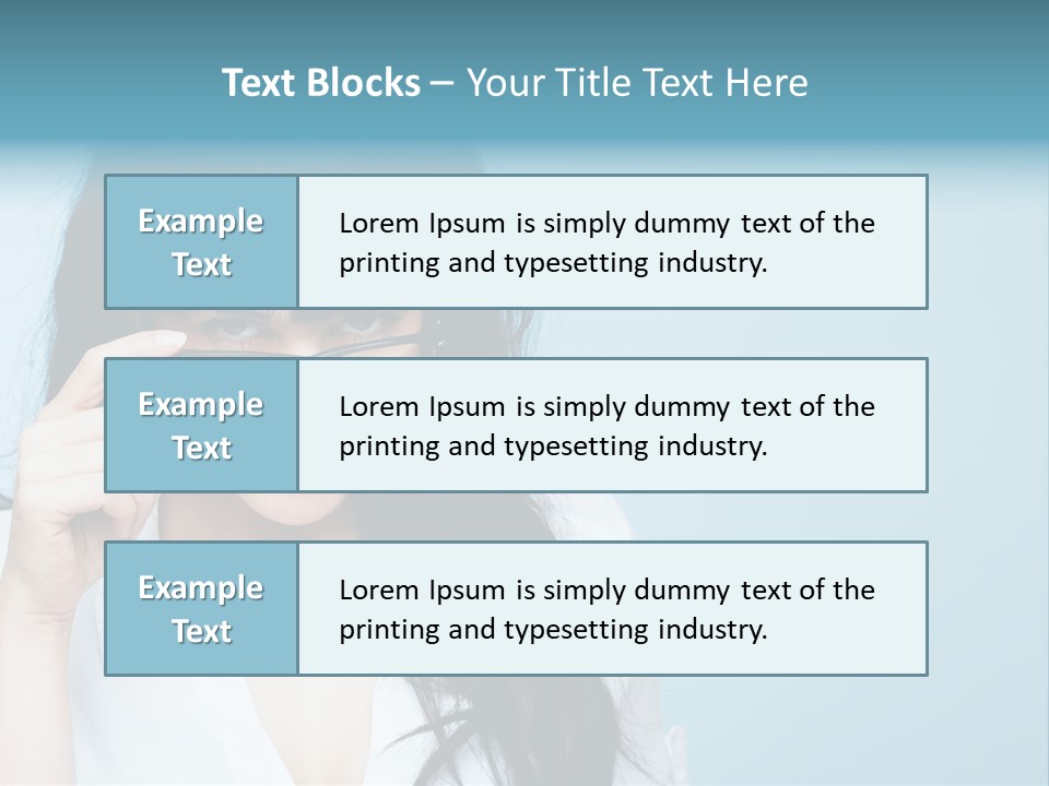 Glasses Casual Brunette PowerPoint Template