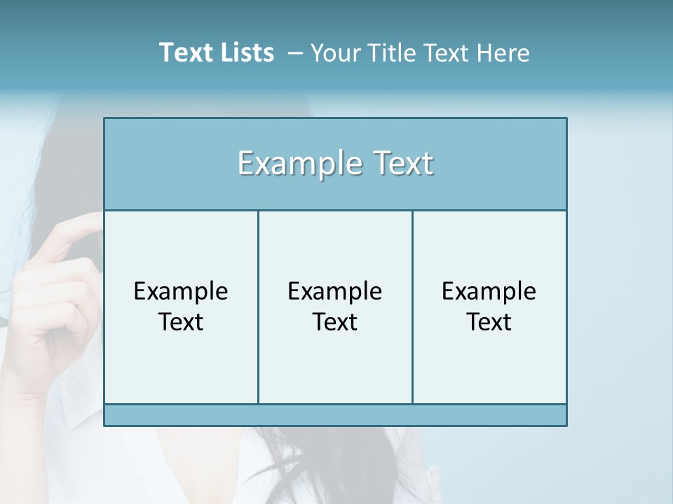 Glasses Casual Brunette PowerPoint Template