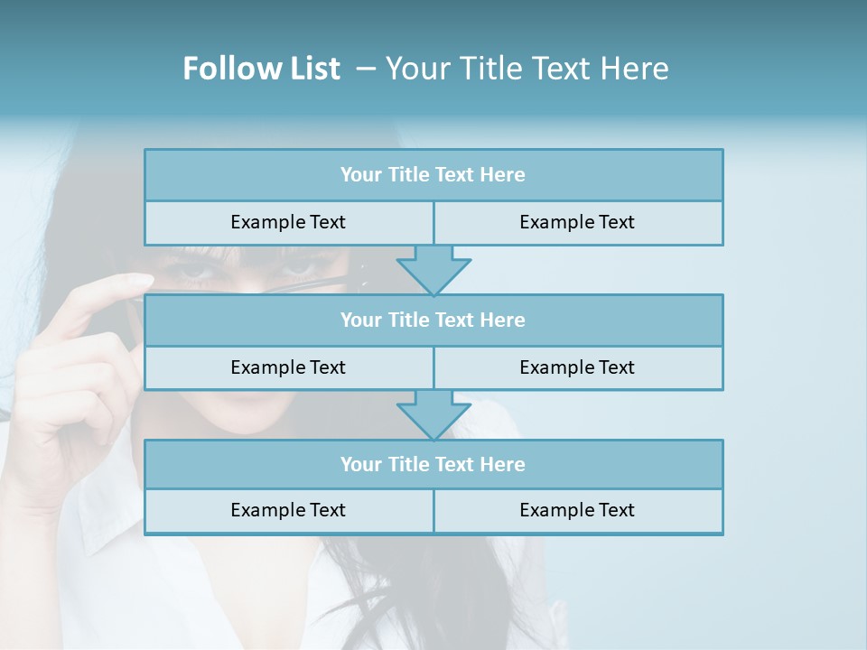 Glasses Casual Brunette PowerPoint Template