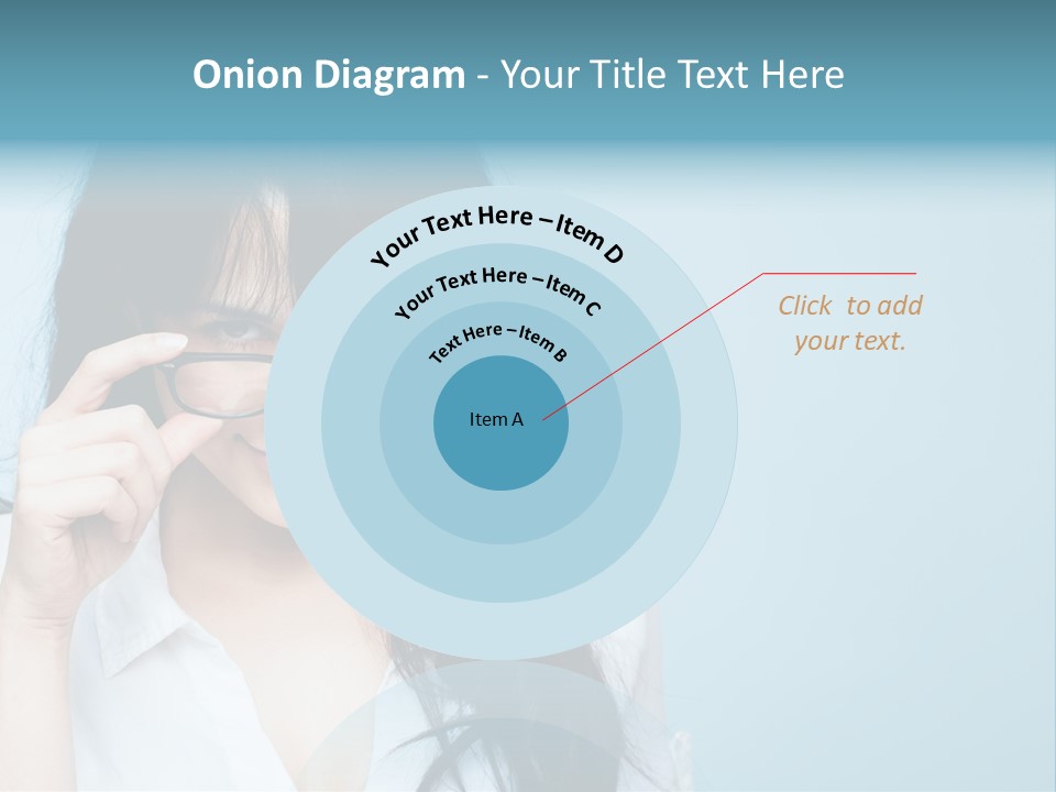 Glasses Casual Brunette PowerPoint Template