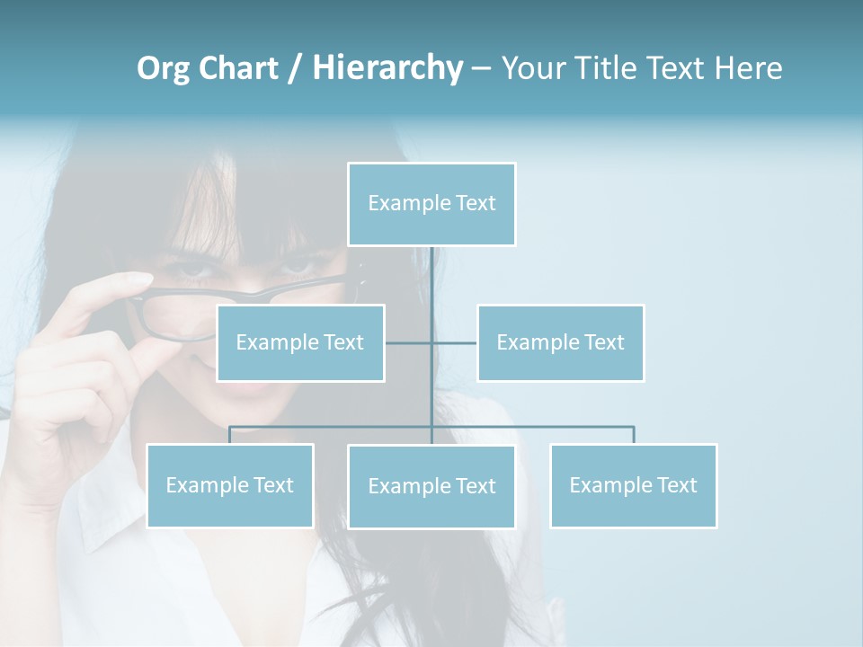 Glasses Casual Brunette PowerPoint Template