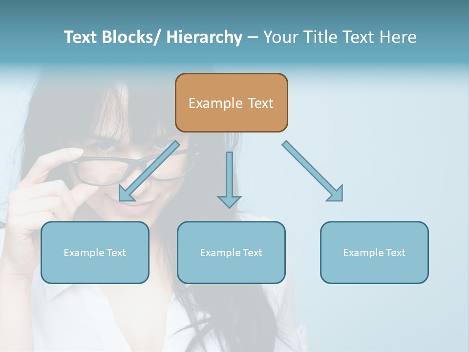 Glasses Casual Brunette PowerPoint Template