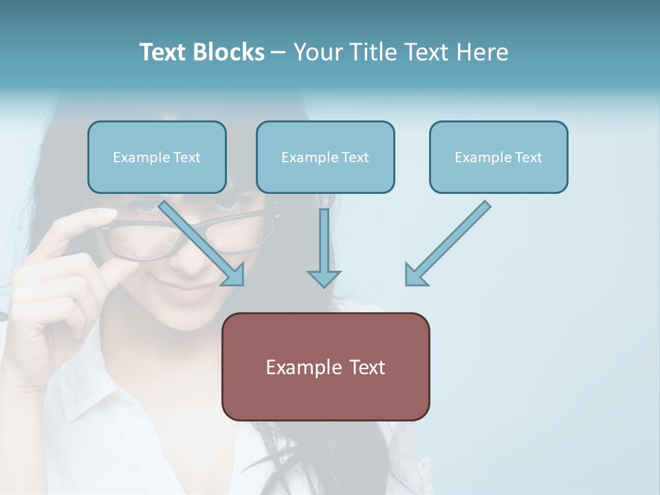Glasses Casual Brunette PowerPoint Template