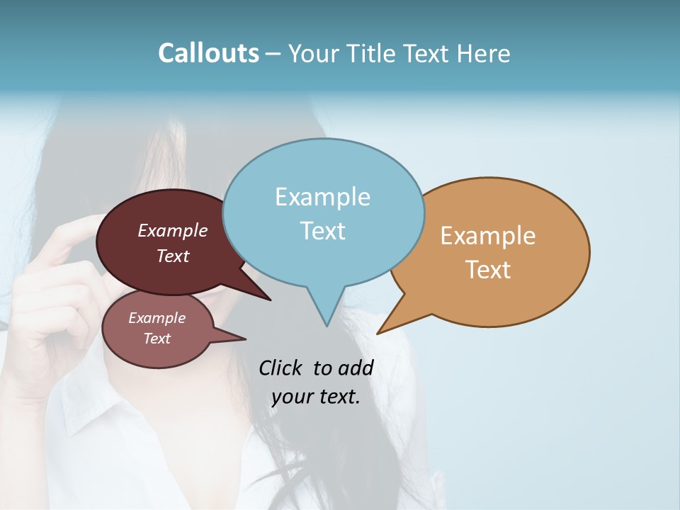 Glasses Casual Brunette PowerPoint Template