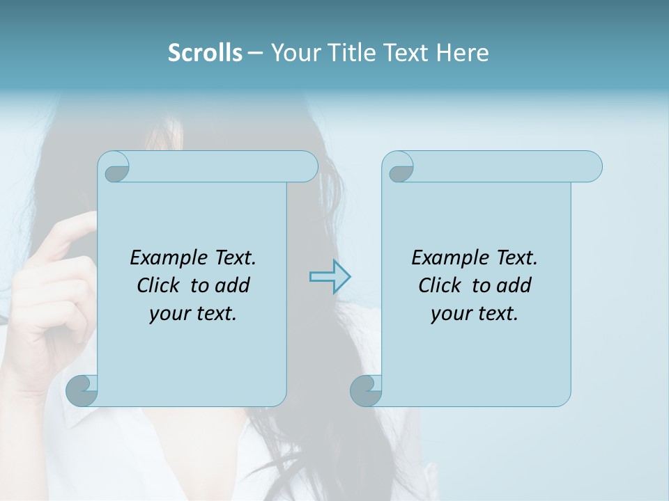 Glasses Casual Brunette PowerPoint Template