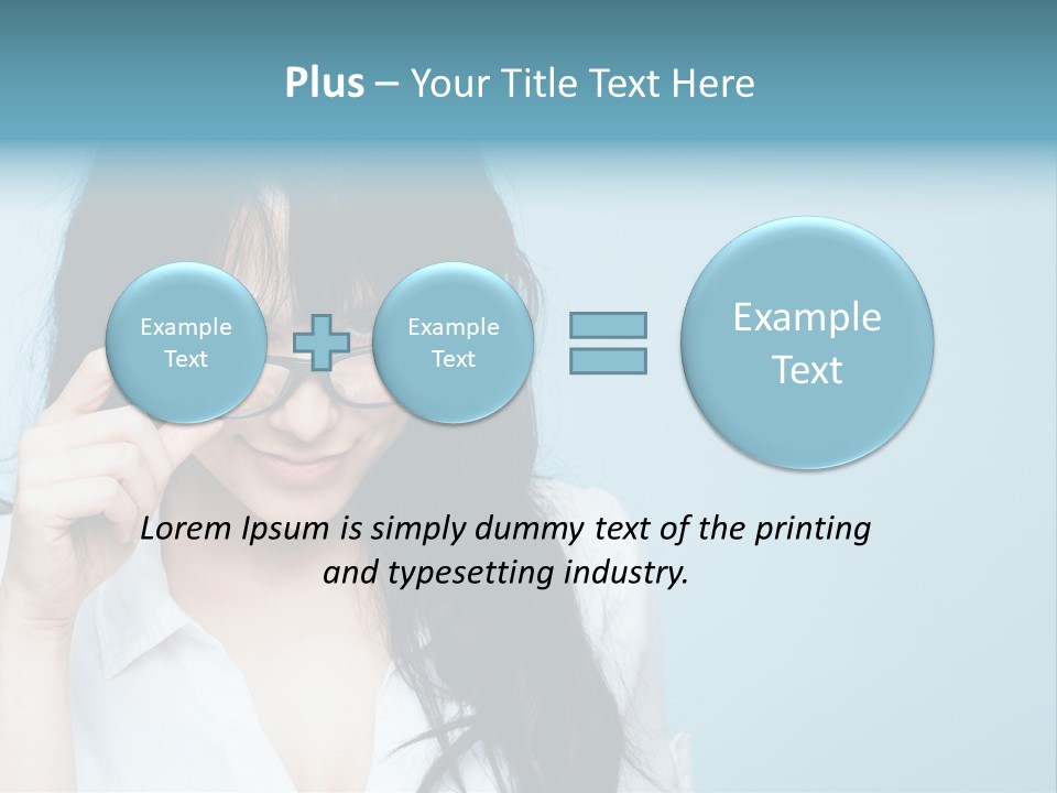 Glasses Casual Brunette PowerPoint Template