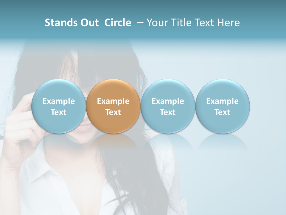 Glasses Casual Brunette PowerPoint Template