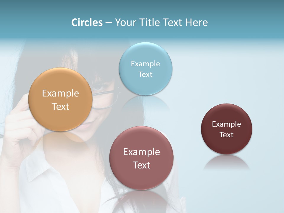 Glasses Casual Brunette PowerPoint Template