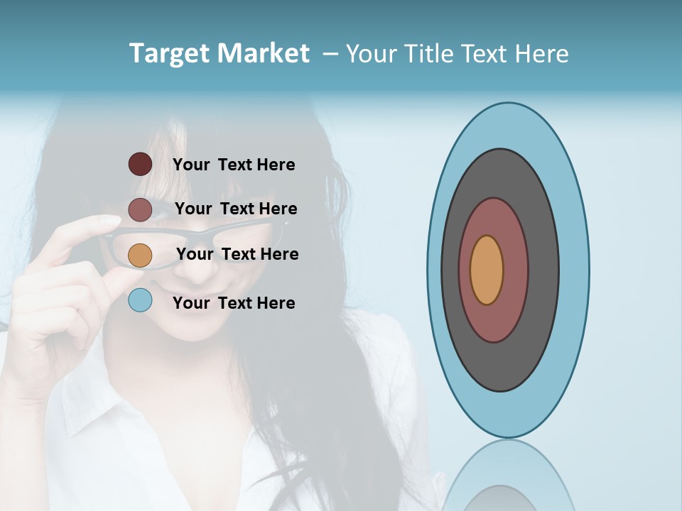 Glasses Casual Brunette PowerPoint Template