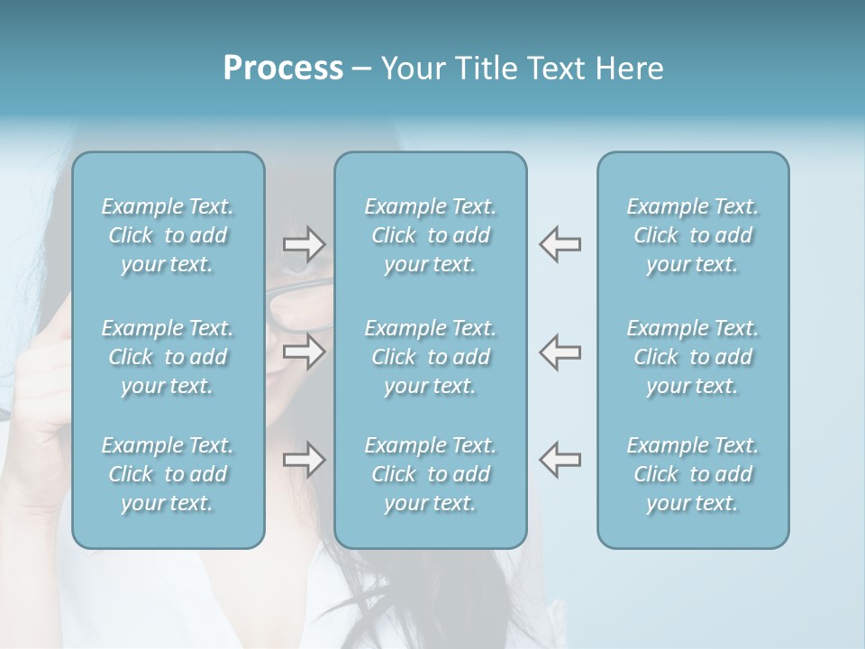 Glasses Casual Brunette PowerPoint Template