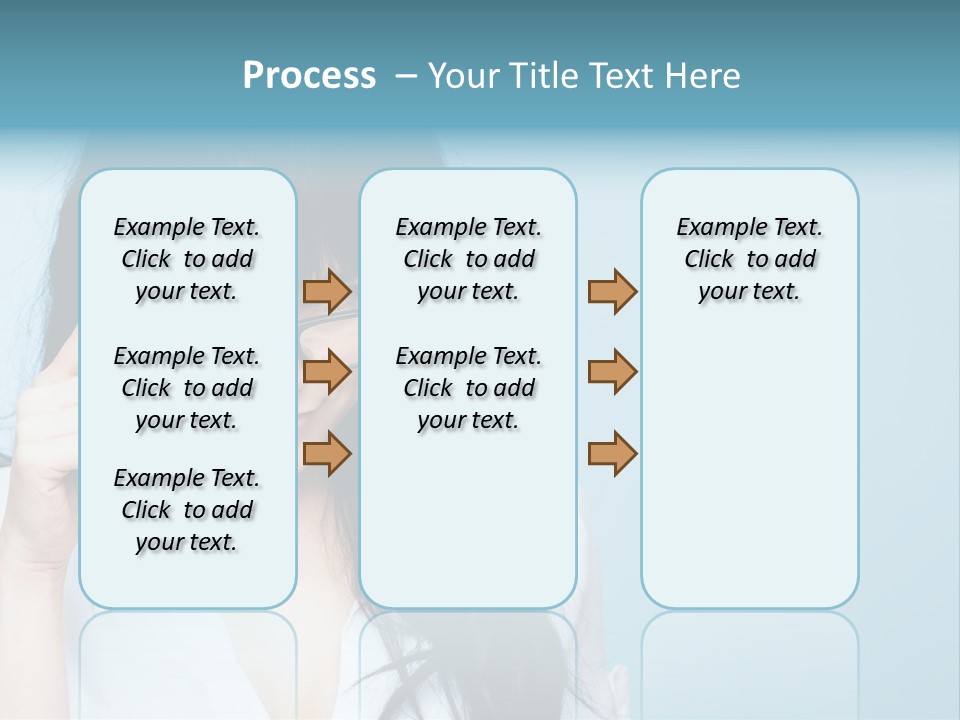 Glasses Casual Brunette PowerPoint Template