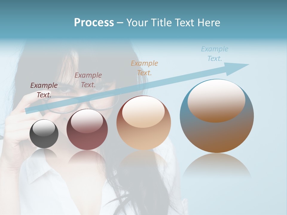 Glasses Casual Brunette PowerPoint Template