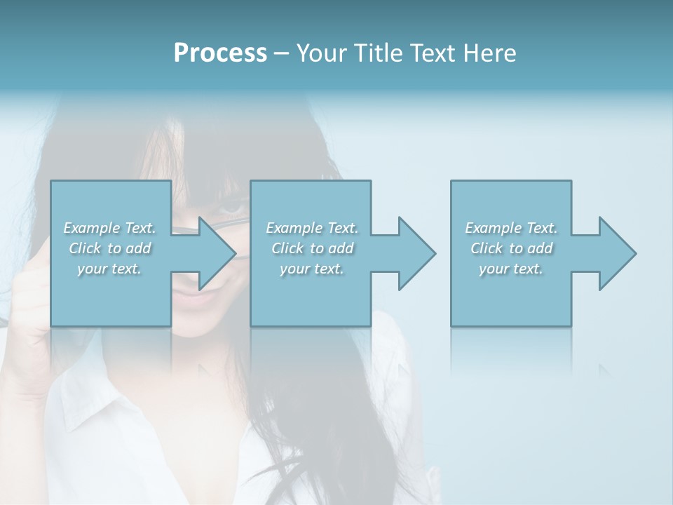 Glasses Casual Brunette PowerPoint Template