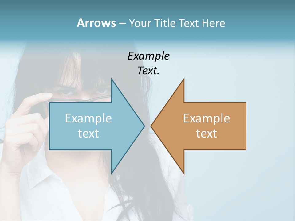 Glasses Casual Brunette PowerPoint Template