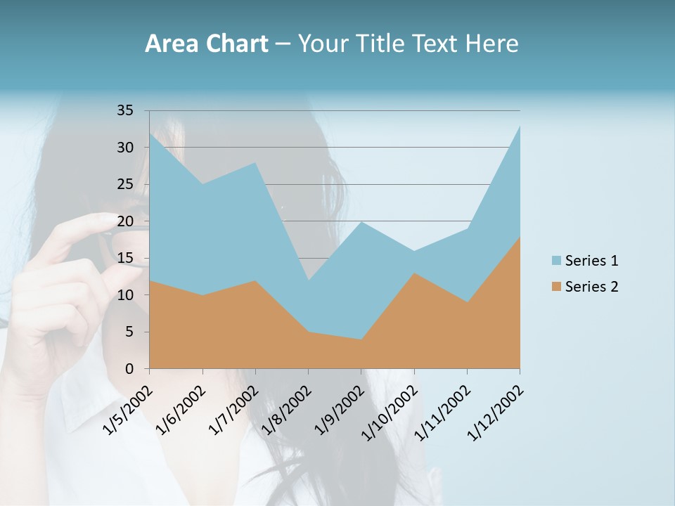 Glasses Casual Brunette PowerPoint Template
