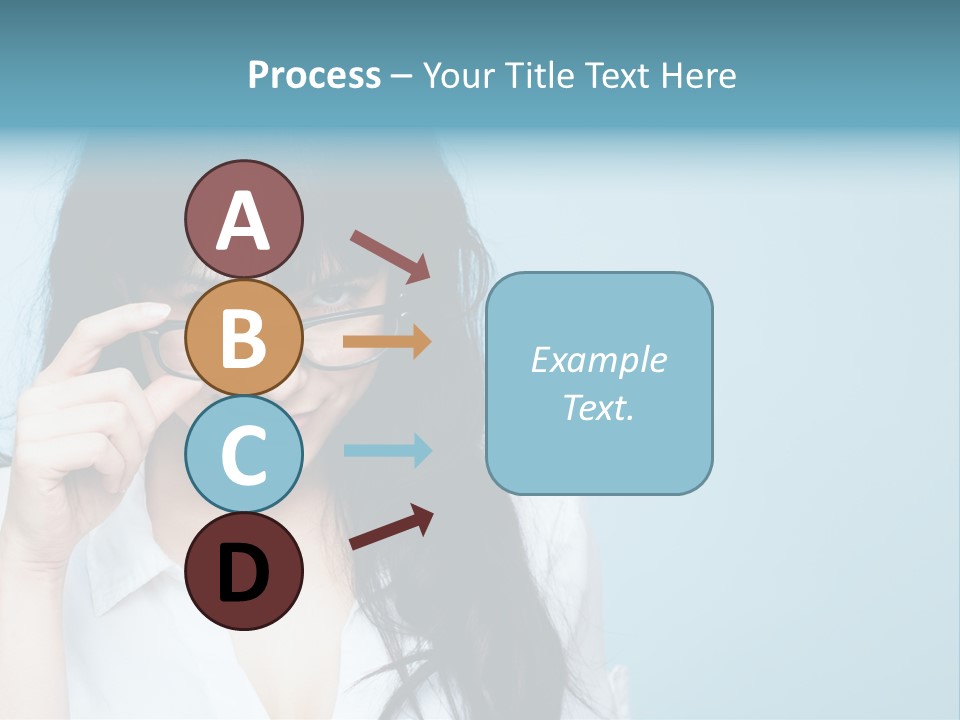 Glasses Casual Brunette PowerPoint Template