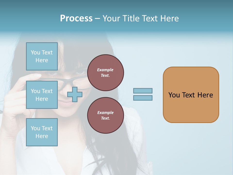 Glasses Casual Brunette PowerPoint Template