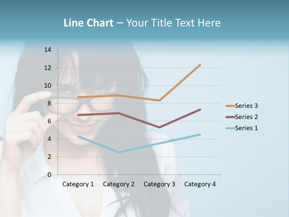 Glasses Casual Brunette PowerPoint Template