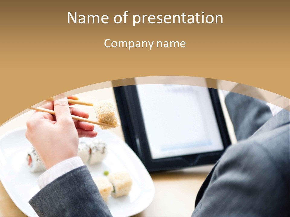 Business Looking Cafe PowerPoint Template