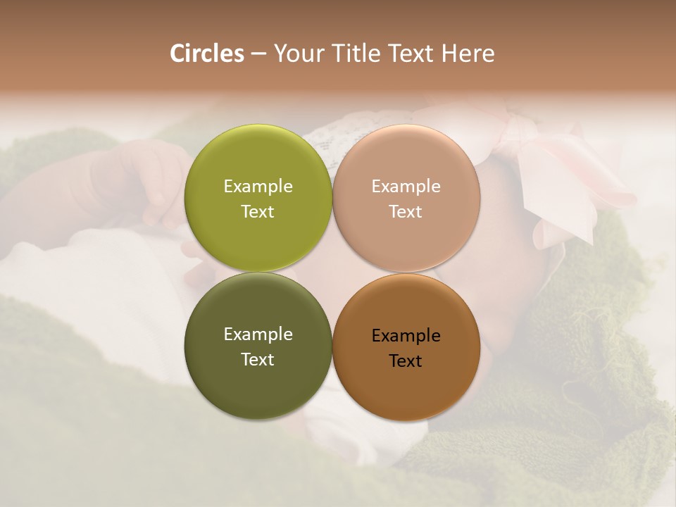 Little Girl Baby Girls Black Hair PowerPoint Template