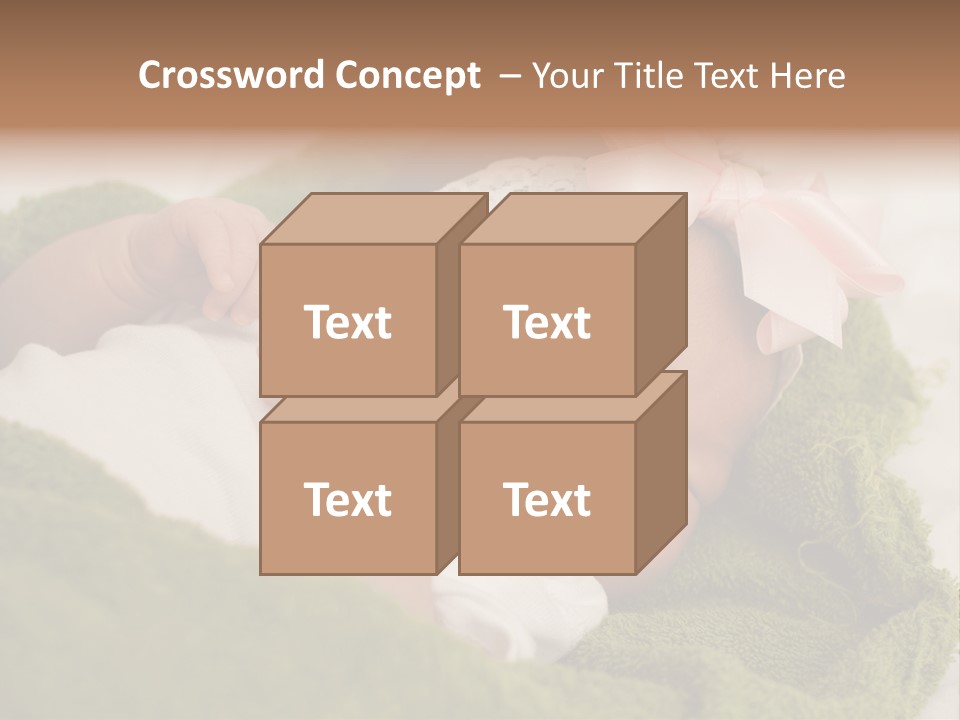 Little Girl Baby Girls Black Hair PowerPoint Template