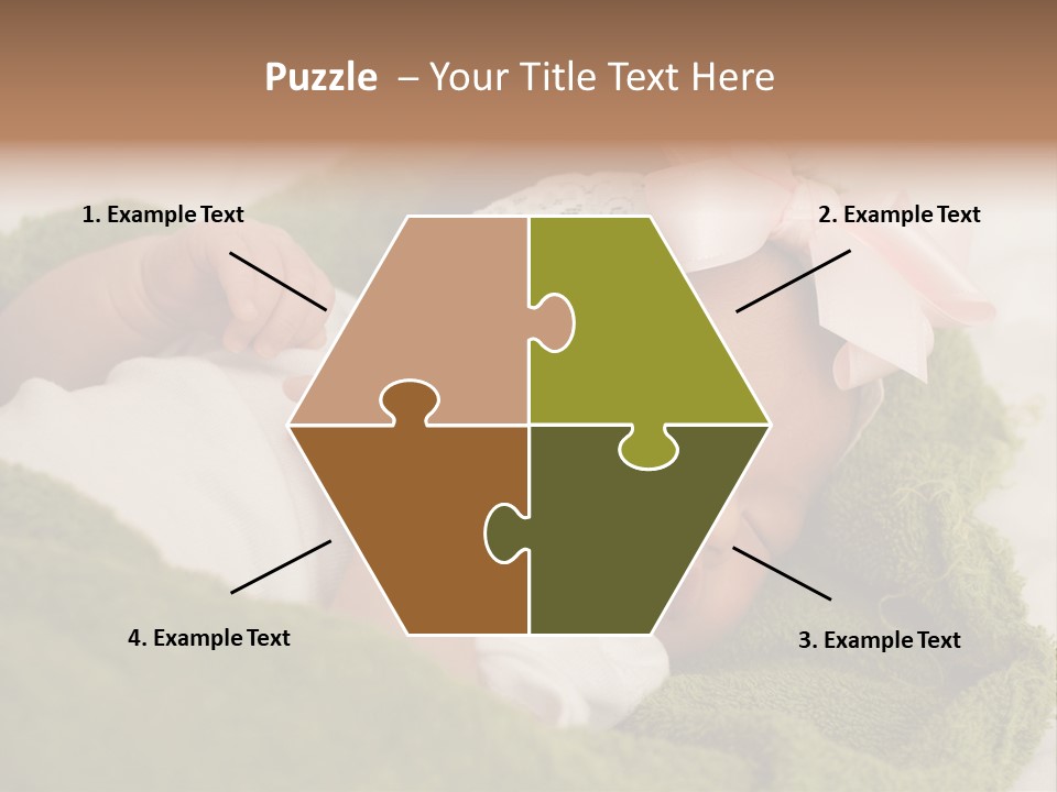 Little Girl Baby Girls Black Hair PowerPoint Template