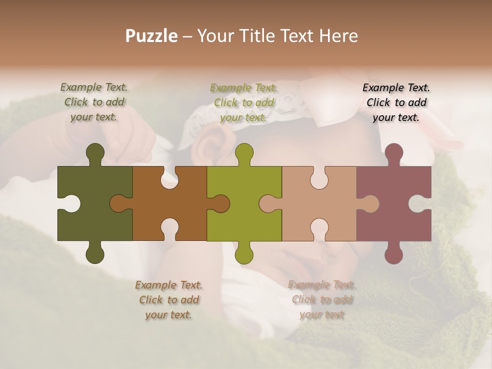 Little Girl Baby Girls Black Hair PowerPoint Template