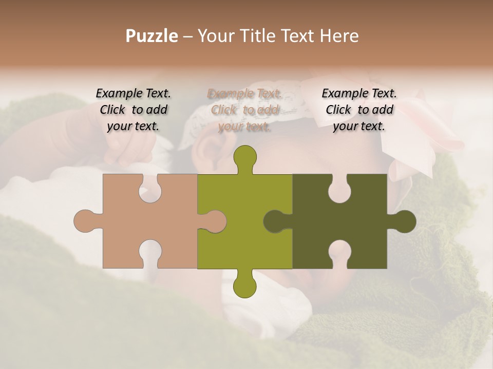 Little Girl Baby Girls Black Hair PowerPoint Template