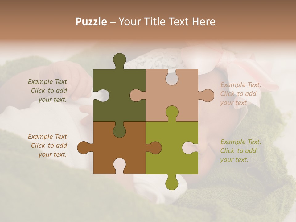 Little Girl Baby Girls Black Hair PowerPoint Template