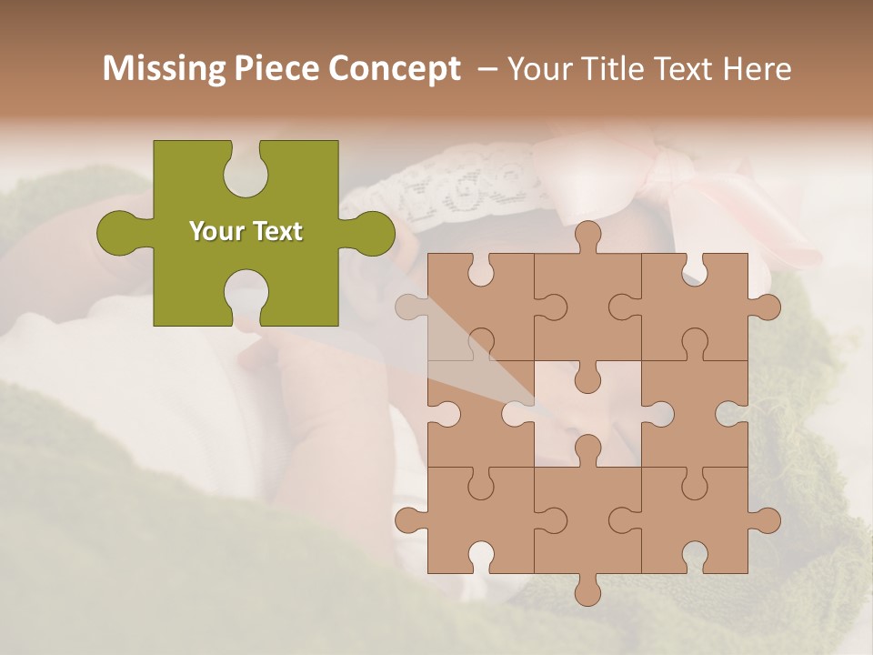 Little Girl Baby Girls Black Hair PowerPoint Template