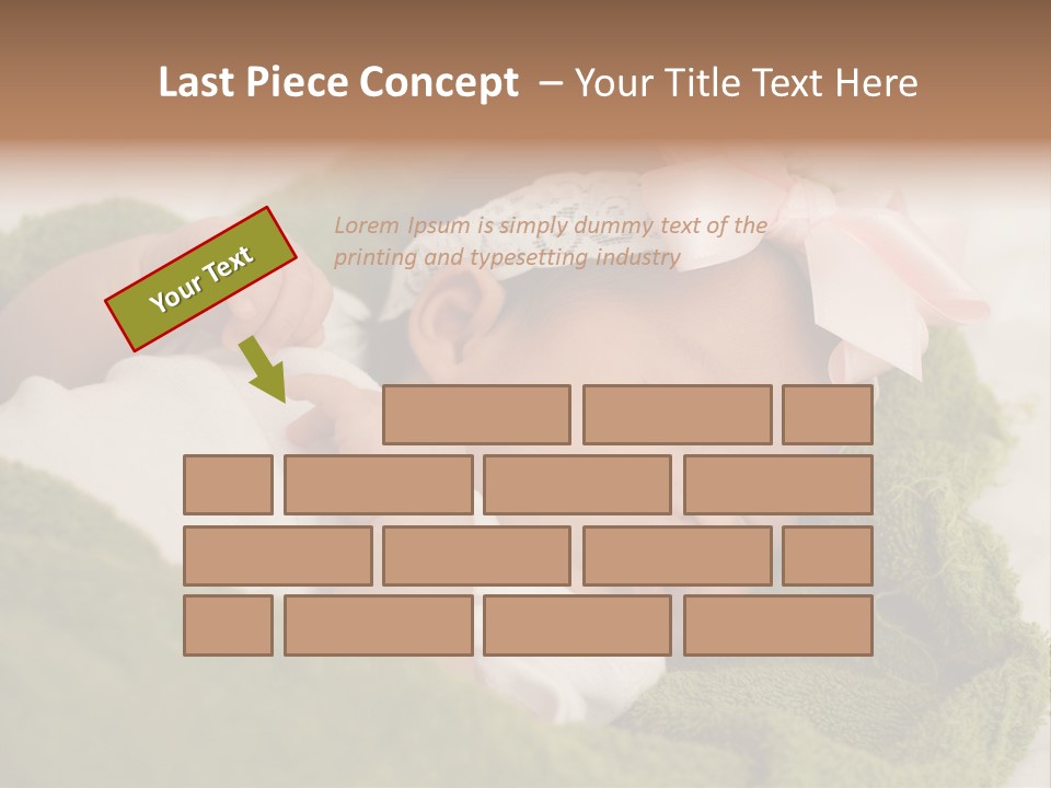 Little Girl Baby Girls Black Hair PowerPoint Template