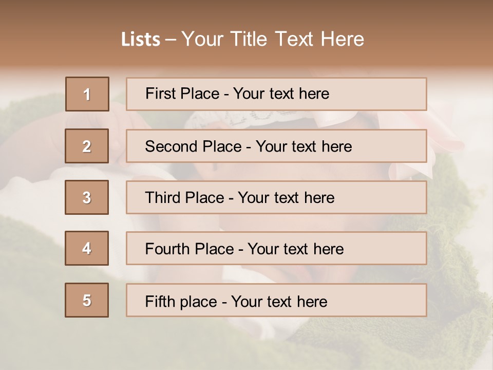 Little Girl Baby Girls Black Hair PowerPoint Template