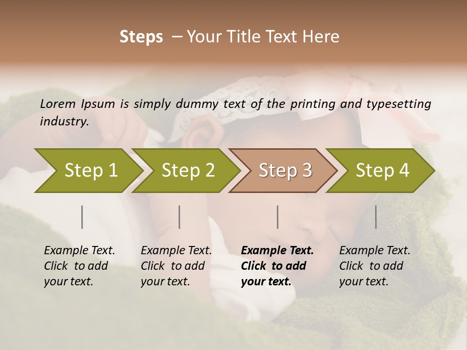 Little Girl Baby Girls Black Hair PowerPoint Template