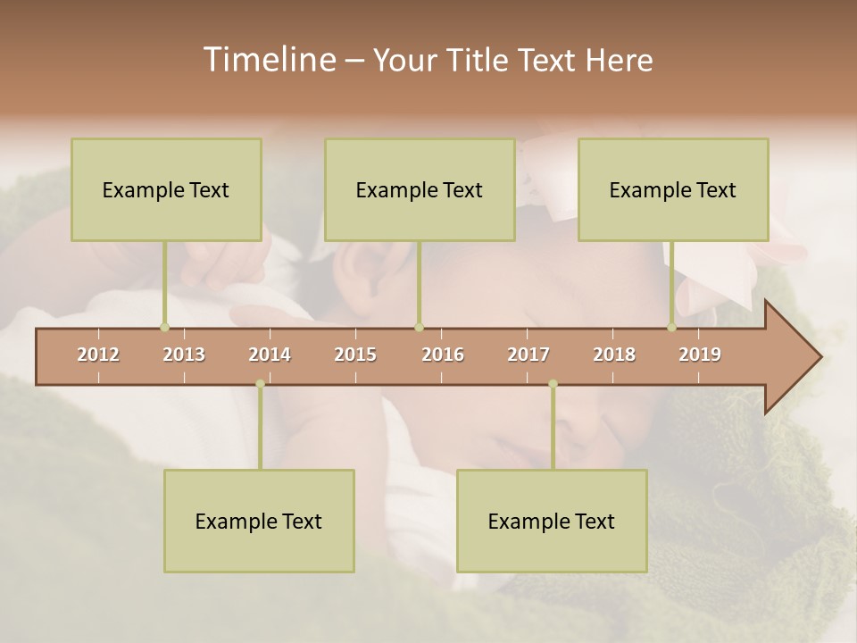 Little Girl Baby Girls Black Hair PowerPoint Template