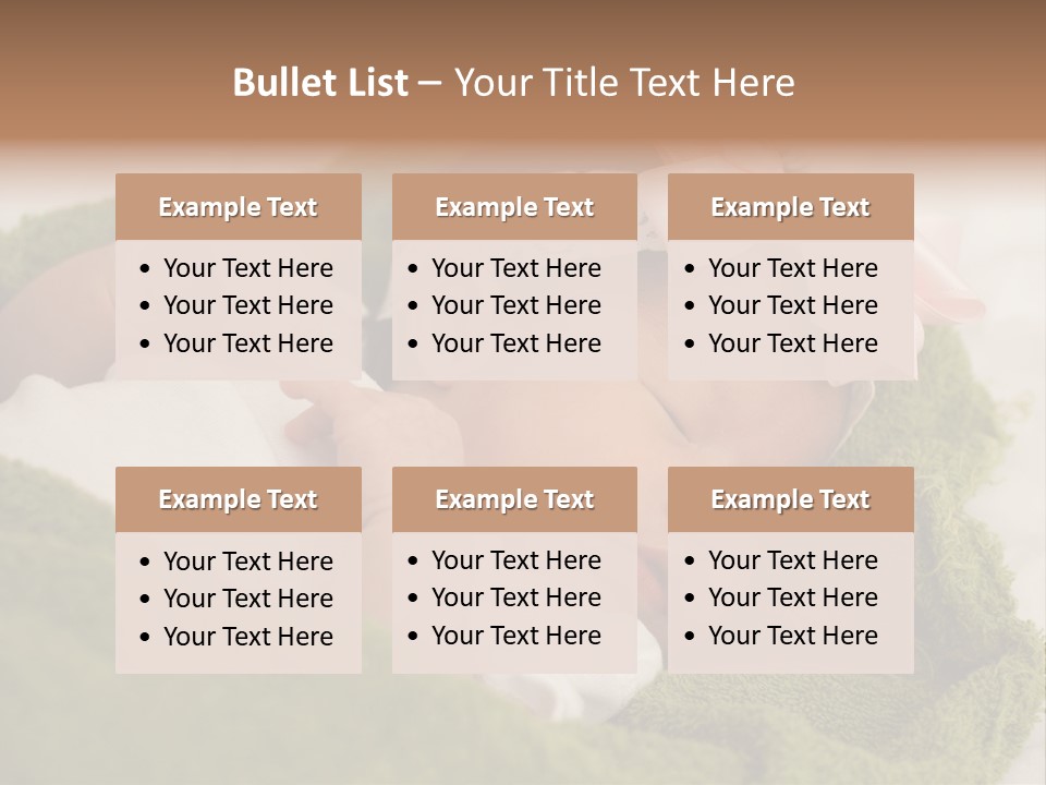 Little Girl Baby Girls Black Hair PowerPoint Template