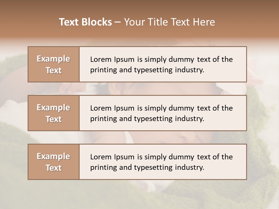 Little Girl Baby Girls Black Hair PowerPoint Template