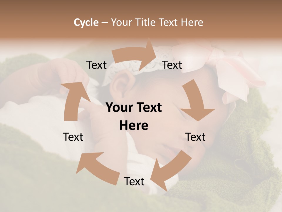 Little Girl Baby Girls Black Hair PowerPoint Template