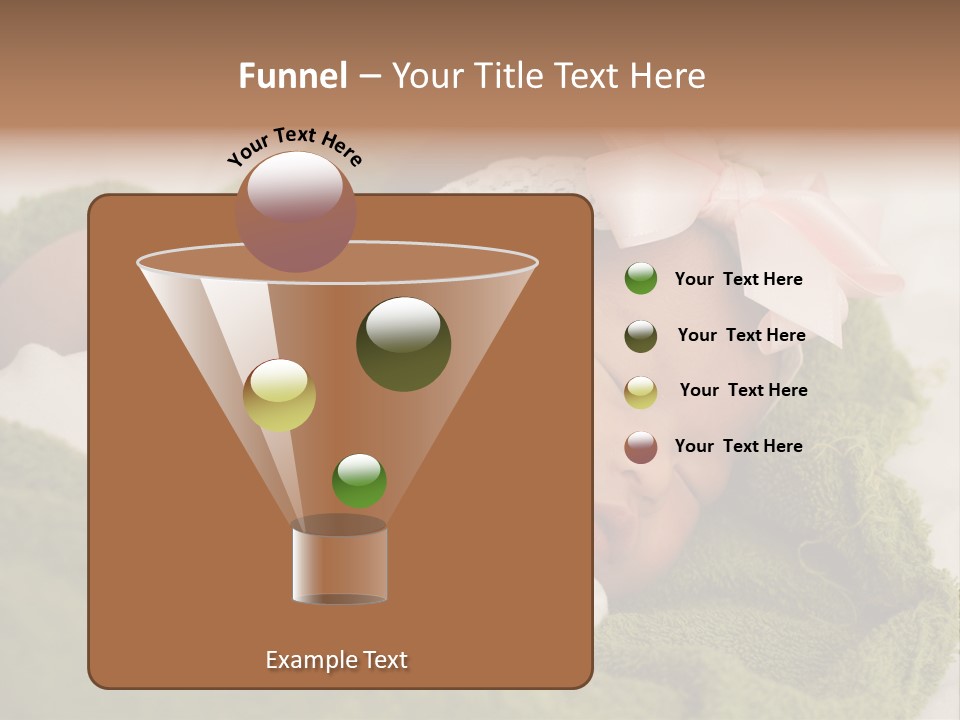 Little Girl Baby Girls Black Hair PowerPoint Template