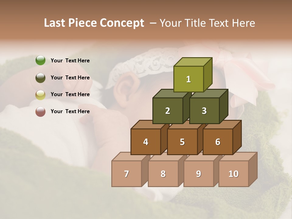 Little Girl Baby Girls Black Hair PowerPoint Template