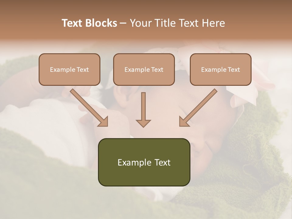 Little Girl Baby Girls Black Hair PowerPoint Template