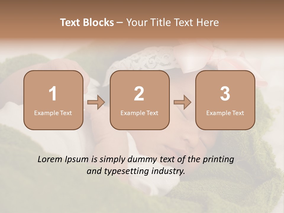 Little Girl Baby Girls Black Hair PowerPoint Template