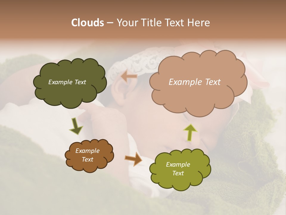 Little Girl Baby Girls Black Hair PowerPoint Template