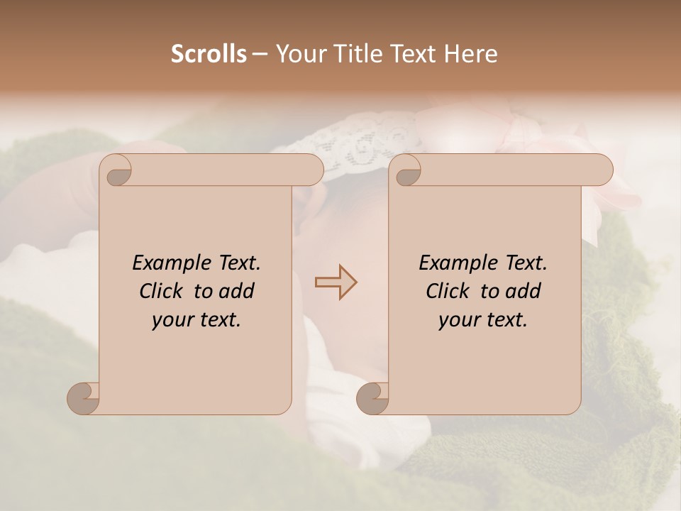 Little Girl Baby Girls Black Hair PowerPoint Template