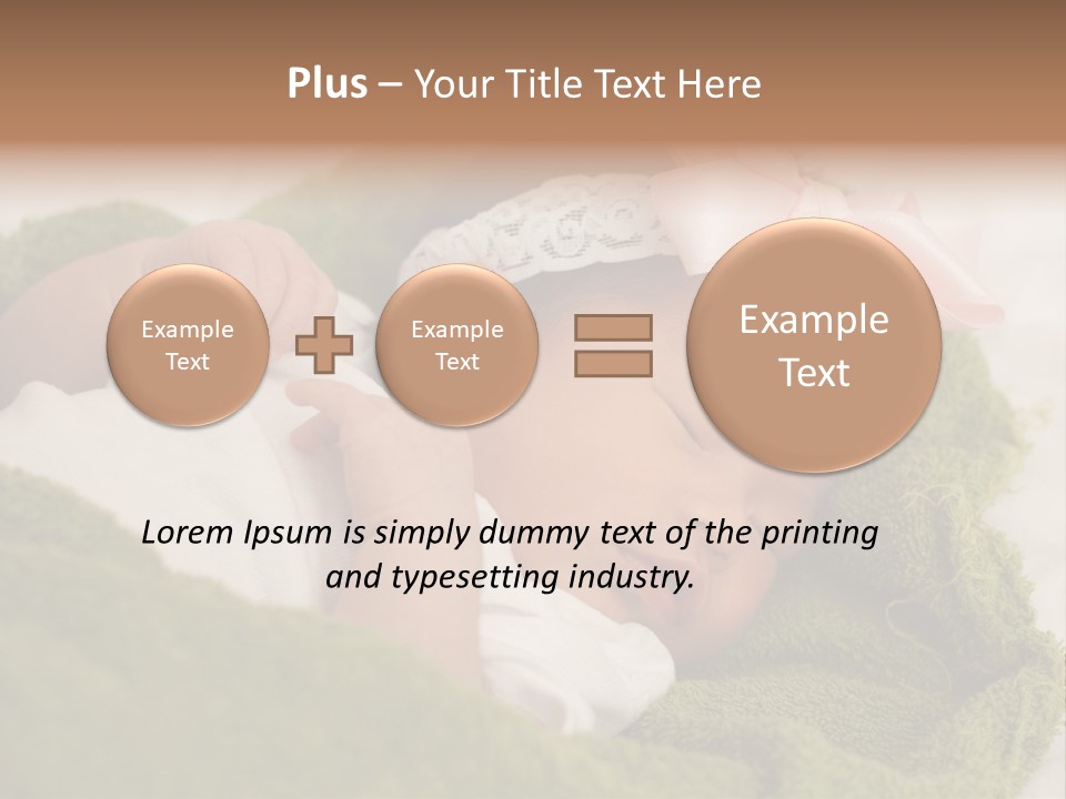 Little Girl Baby Girls Black Hair PowerPoint Template