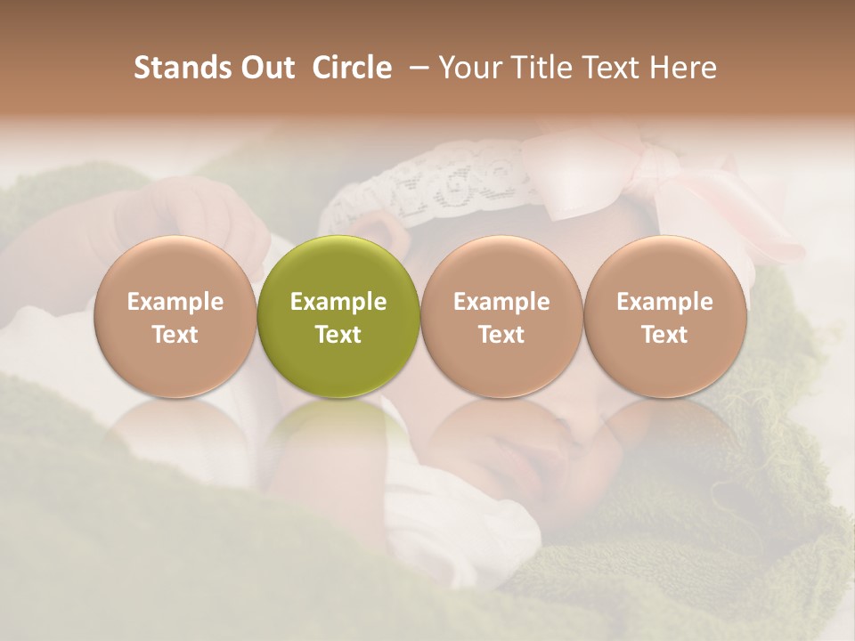 Little Girl Baby Girls Black Hair PowerPoint Template