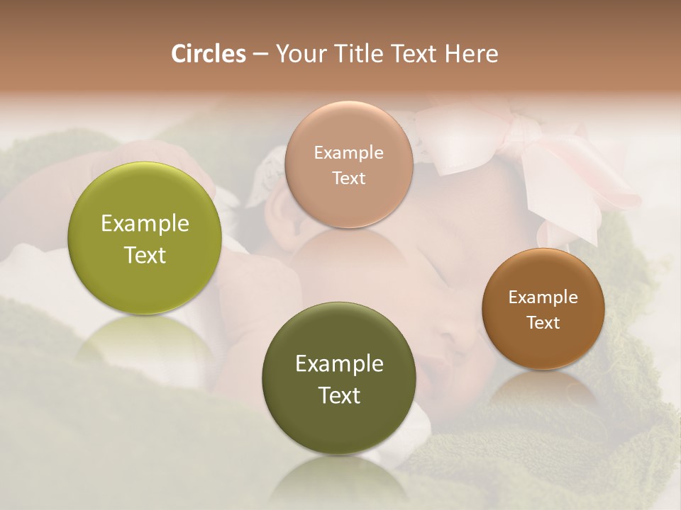 Little Girl Baby Girls Black Hair PowerPoint Template