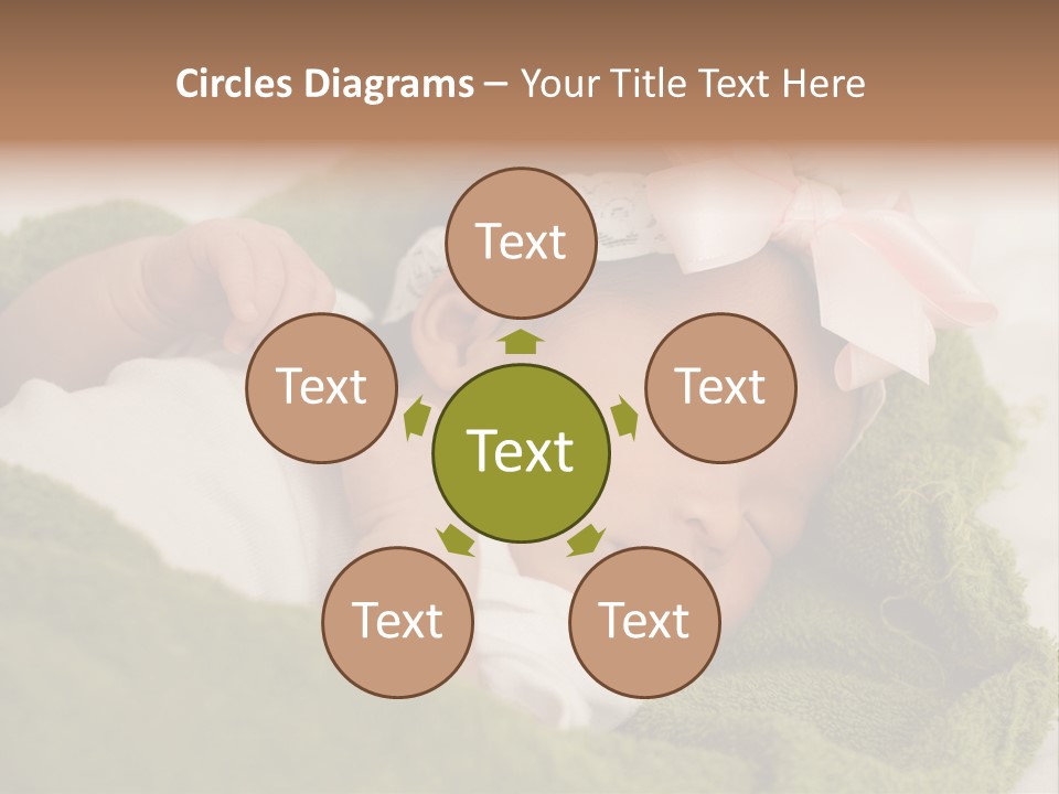 Little Girl Baby Girls Black Hair PowerPoint Template