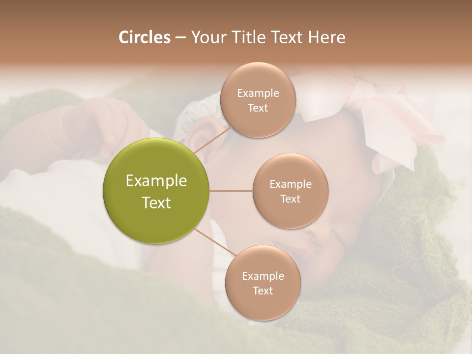 Little Girl Baby Girls Black Hair PowerPoint Template