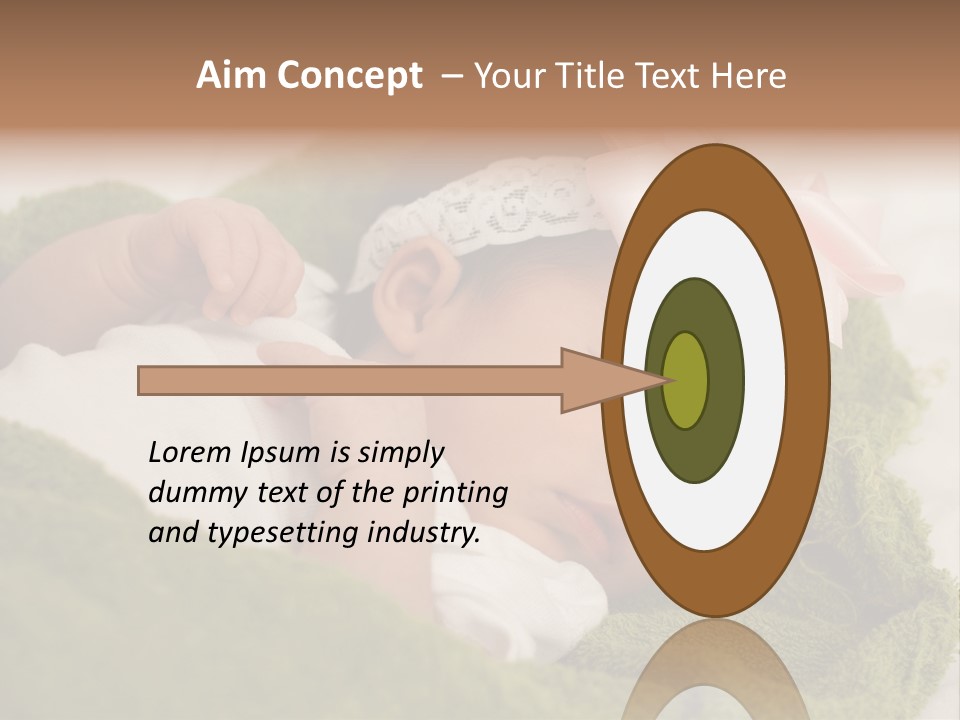 Little Girl Baby Girls Black Hair PowerPoint Template